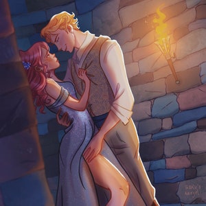 5x7 Art Print The Ballad of Never After OUABH Evangeline and Jacks Bookish Merch Reader Gift Gift For Her Book Couples Gift for Book Lover