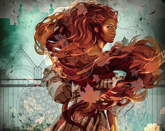 5x7 Chain of Gold Art Print Cordelia Carstairs Bookish Merch Reader Cadeau voor haar Cassie Clare Shadowhunters Book Lover Character Art Fan Art