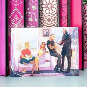 5x7 Art Print Bryce Hunt Rhun and Ithan in Bryces apartment Crescent City House of Sky and Breath Hunt and Bryce Sarah J Maas March SJM