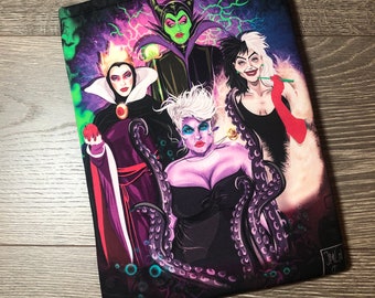 Discontinued Maleficent Evil Queen Ursula Cruela Villains Book Sleeve