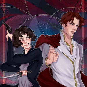 ADSOM 5 x 7 Art Print VE Schwab karakter kunst leesgrage Merch Reader cadeau een donkerdere schaduw van magie leesgrage fandom karakter kunst cadeau voor haar