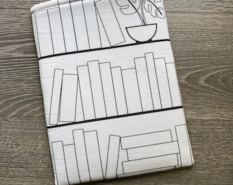Bookshelf Booksleeve For Book Signing Bookish March Book Lover Gift Gift For Her Gift for Him Book Sleeve Gift For Book Lover