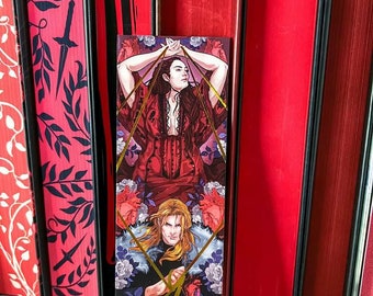 Six of Crows Nina and Matthias Waffle Lovers Crows Bookmark with Gold Foil