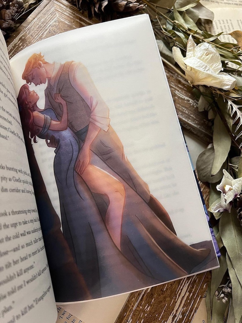 Page Overlay The Ballad of Never After OUABH Evangeline and Jacks Bookish Merch Reader Gift Gift For Her Book Couples Gift for Book Lover image 1