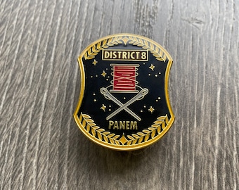 District 8 Enaamel Pin with Epoxy Top Coat
