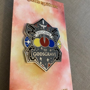 Discontinued Welcome to Godsgrave  Enamel Pin Nevernight Bookish Gift for Book Lover Reader Gifts