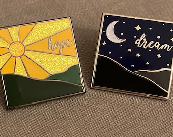 Discontinued Hope and Dream Hard Enamel Pin Set of 2