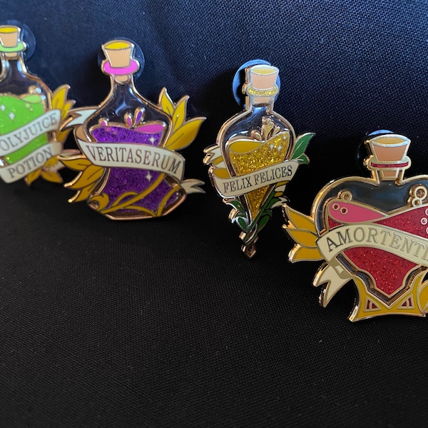 Discontinued Potion Bottle Enamel Pins