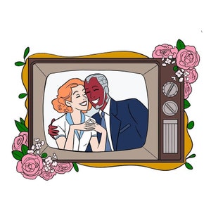 Vintage TV Vision emaille pin