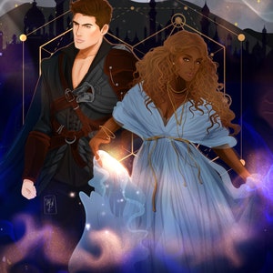 Chaol and Yrene Booksleeve Throne of Glass Book Couples TOG Reader March Gift For Her Sarah J Maas Booksleeve SJM Bookish Accessories
