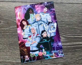 Space Squad 312 Aurora Fan Art Print