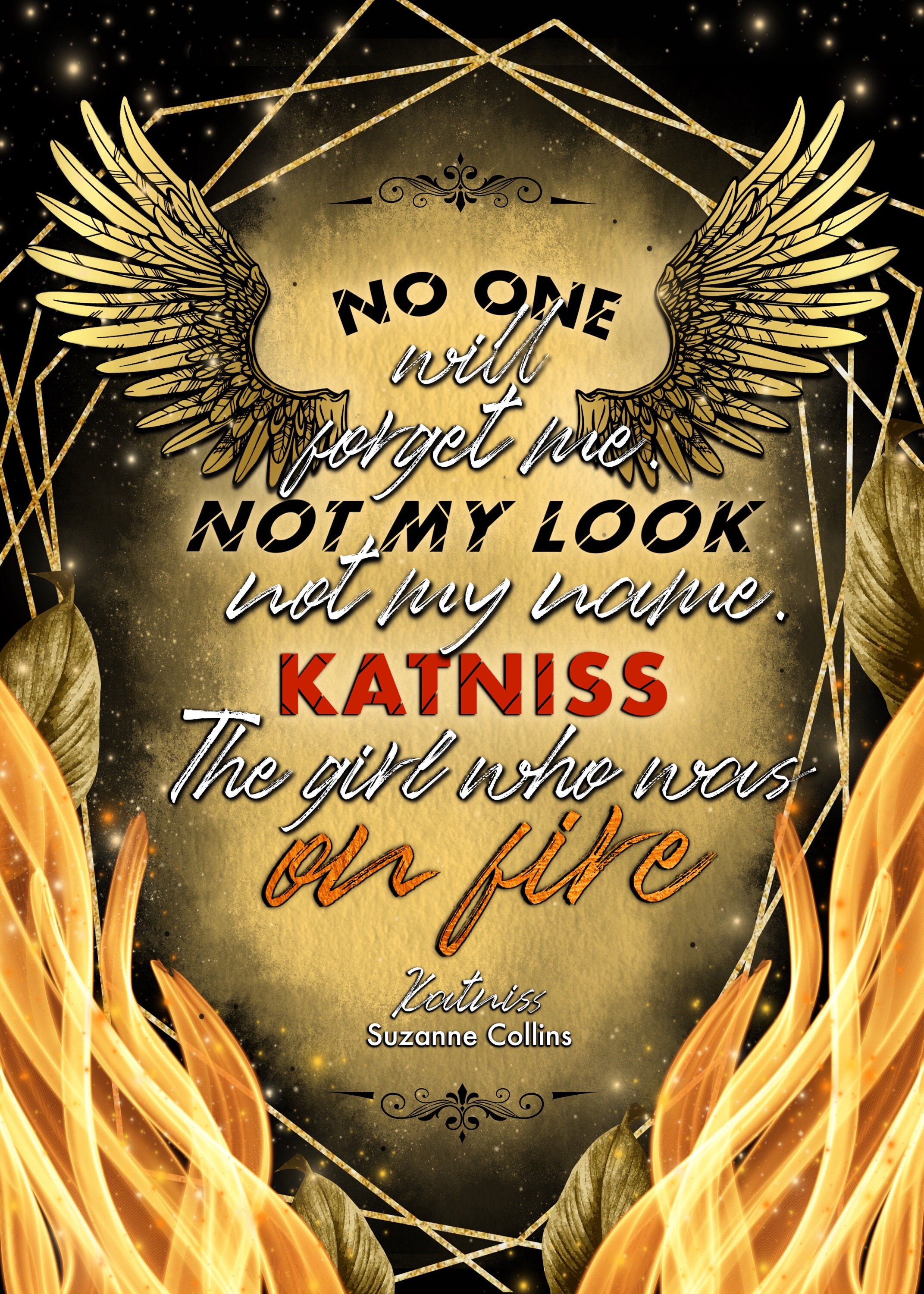 The Hunger Games Katniss Everdeen Quote Booksleeve Etsy