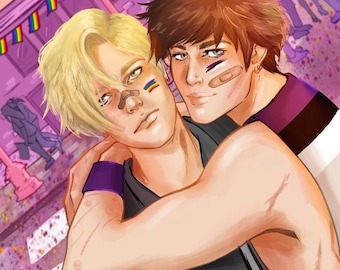 AFTG at Pride Booksleeve All For The Game Neil and Andrew Queer Book Merch Reader Gifts for Them Boyfriends LGBTQIA Book Sleeve Book Cover