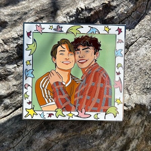 Nick and Charlie Hard Enamel Pin Heartstopper Boyfriends Queer Gifts LGBTQ Bookish Gift Charle Spring Nick Nelson Love Wins