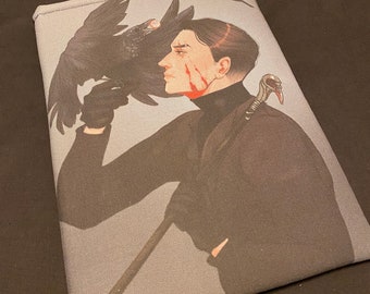 Große Kaz Brekker Crow Buchhülle Buchliebhaber Geschenke Reader Merch für Ihn Six of Crows Bucheinband Dirtyhands Merch