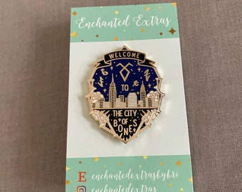 City of Bones Shadowhunters Destination Enamel Pin Gift for Book Lover Reader Gifts