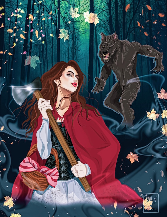 Art Print Red Riding Hood Etsy Art Print Red Riding Hood Etsy