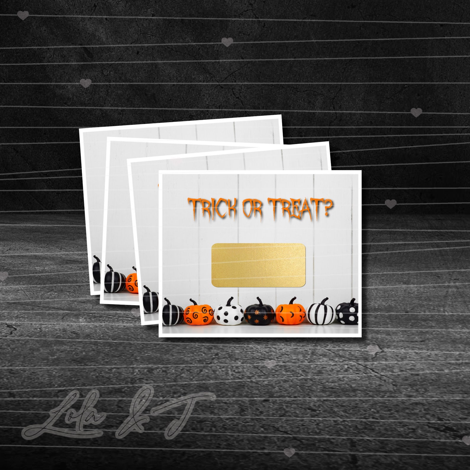 SCRATCH OFF CARDS Halloween Trick or Treat Cards Scratch Etsy