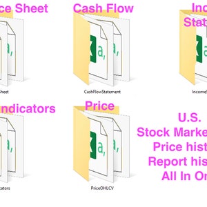 US stock market data package, the ticker price data and fundamental financial report data in history for all stocks, update periodically