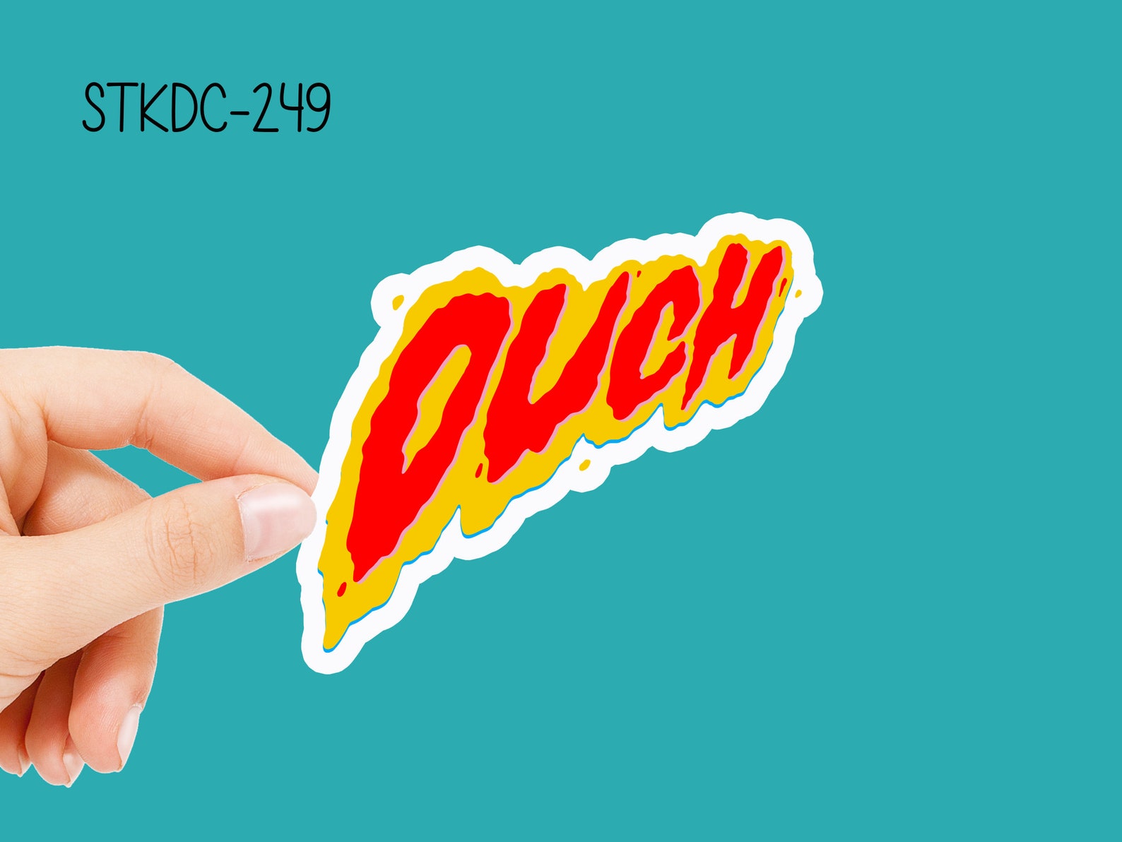 Ouch Sticker Waterproof Vinyl Decal Etsy