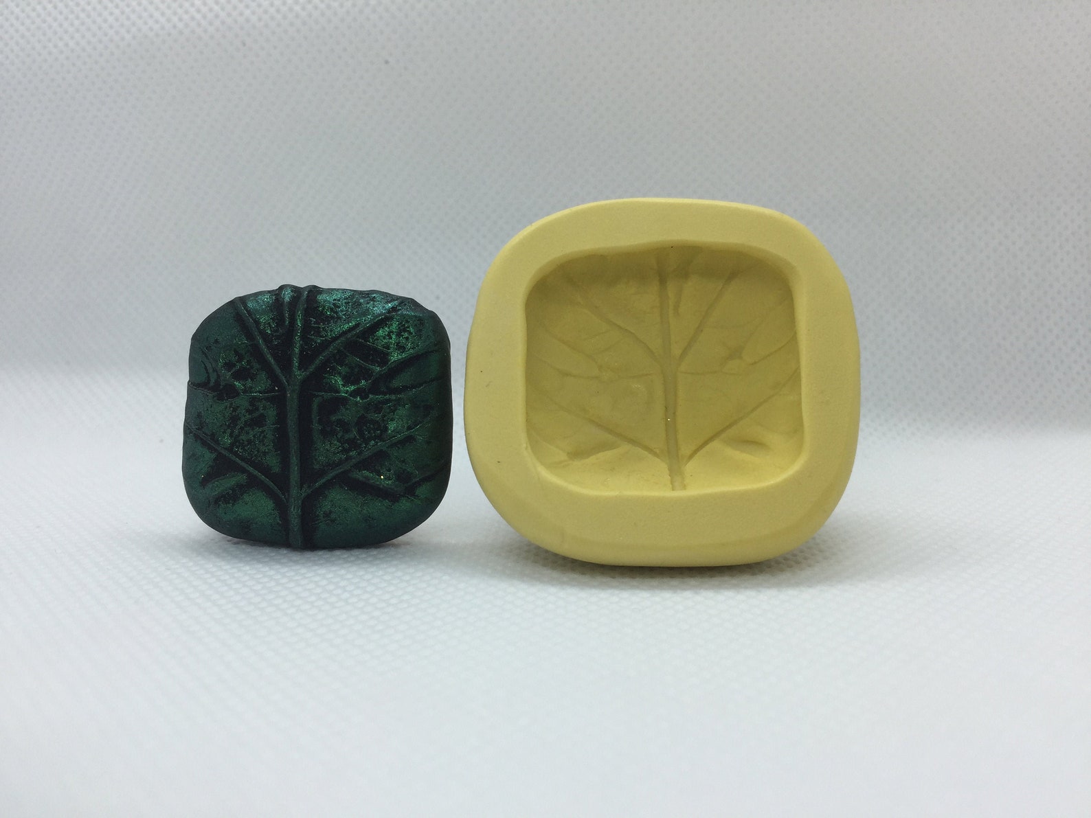 Polymer clay mold Leaf mold Etsy