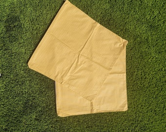 Set of 2 yellow PLAID Pillow Cases - zip closure - REFUGEE MADE - fall deep shade of yellow