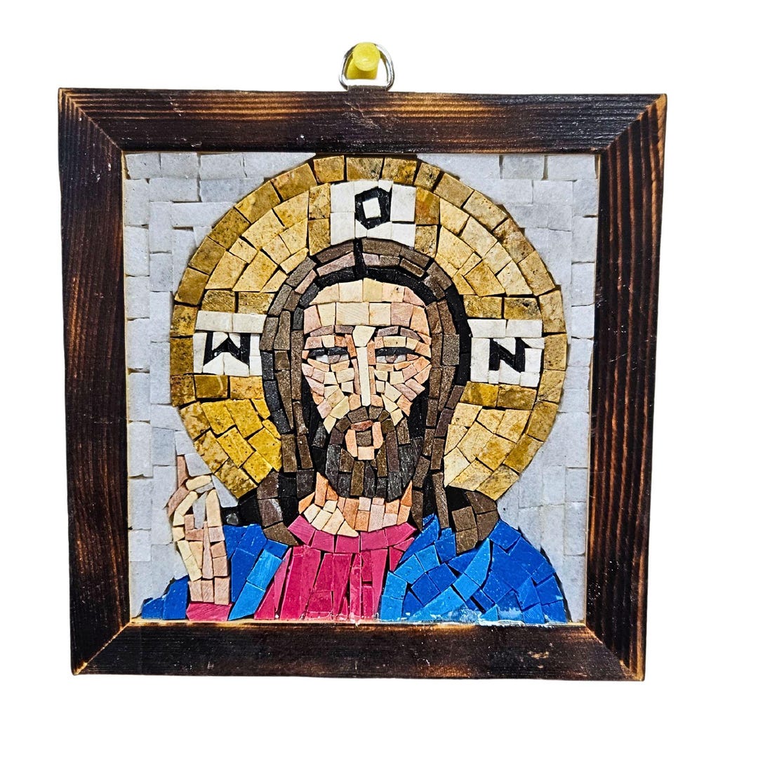 Classic Handmade Mosaic Wall Hanging ??? Jesus Christ Artistry by Refugee ...