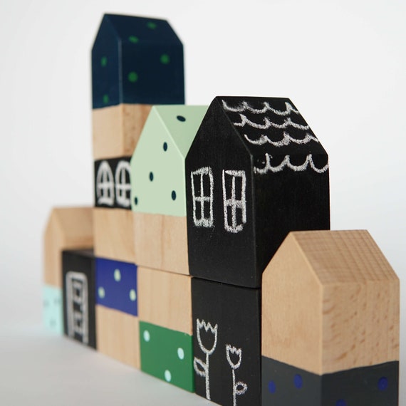 pastel wooden blocks