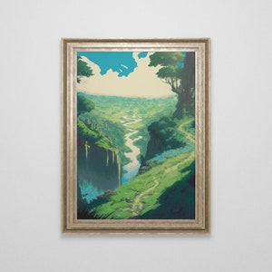 Zelda inspiriertes Kreuzstichmuster | BOTW Landschaft Kreuzstich | Natur Muster | Großes Kreuzstich PDF