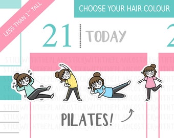 092 - Pilates Planner Stickers, Personalised Stickers, Exercise Stickers, Cute Stickers, Gym Stickers, Workout Stickers