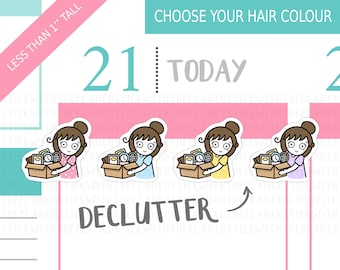 029 - Declutter Planner Stickers, Personalised Stickers, Organisation Stickers, Organization Stickers, Adulting Stickers, Hobonichi Stickers