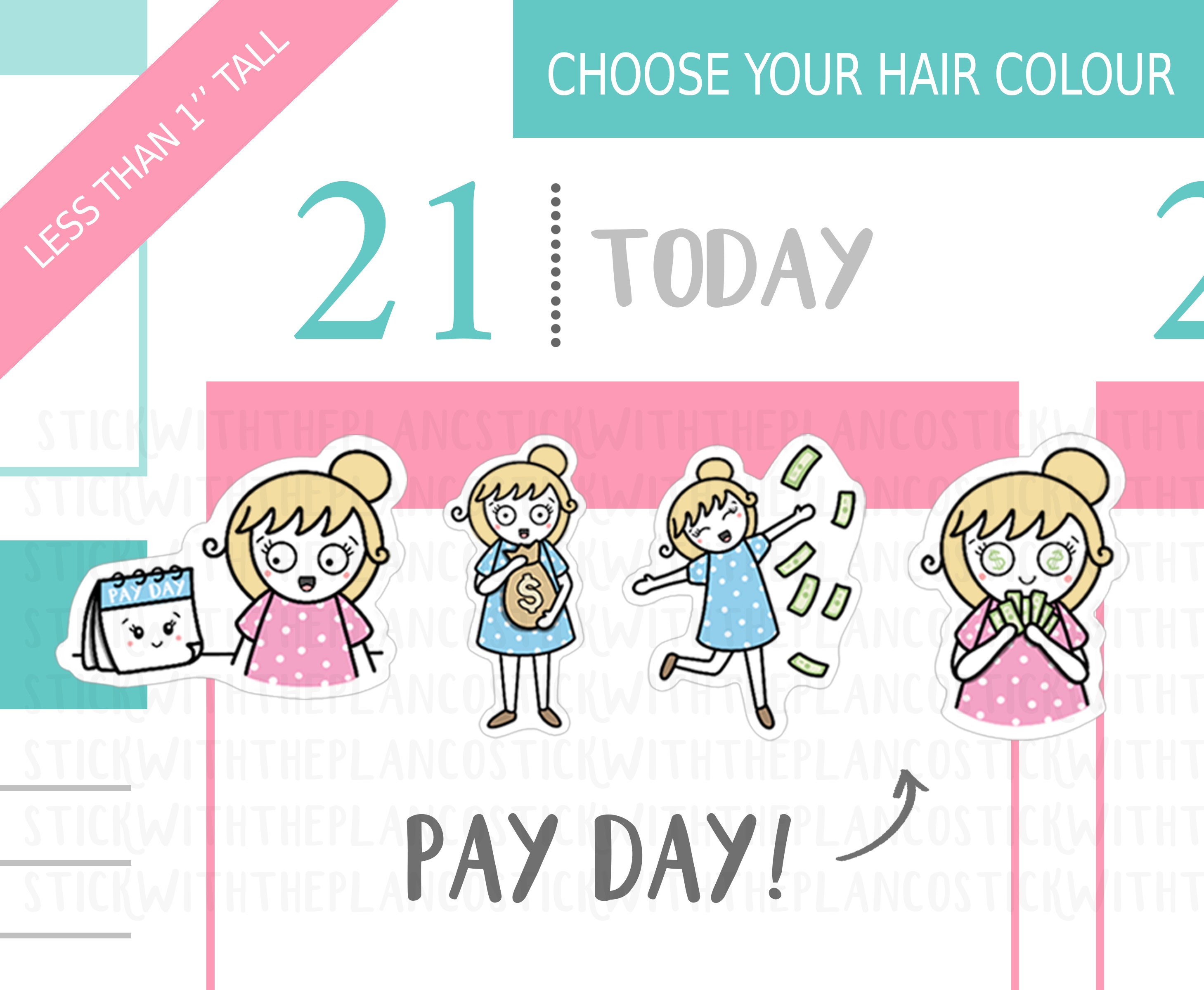 088 - Payday Planner Stickers , Personalized Stickers, Money Stickers…