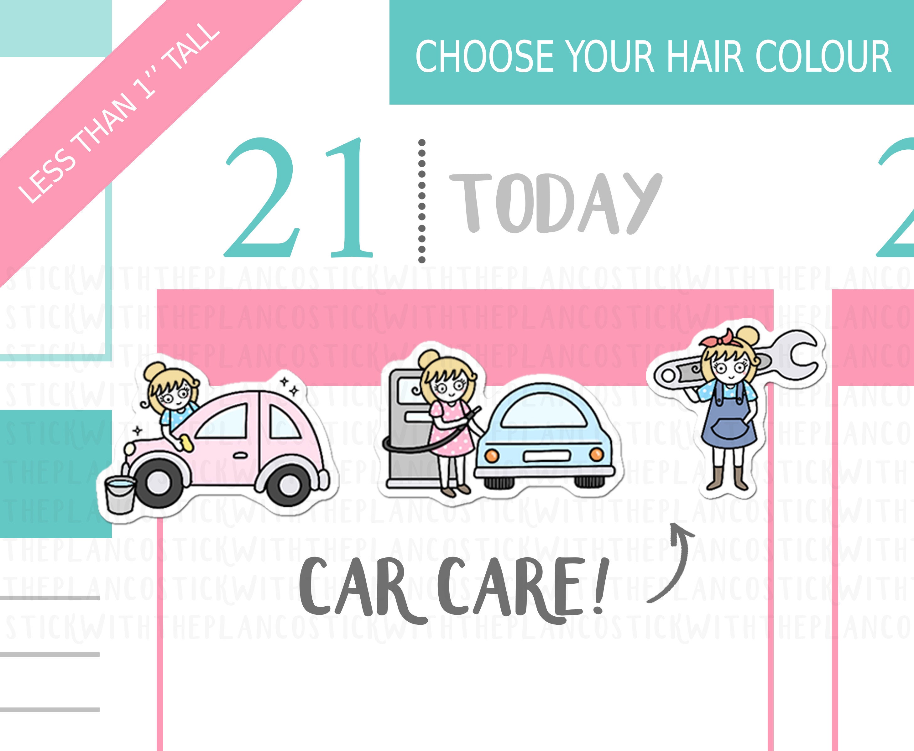 014 - Car Maintenance Planner Stickers, Personalised Stickers, Car St…