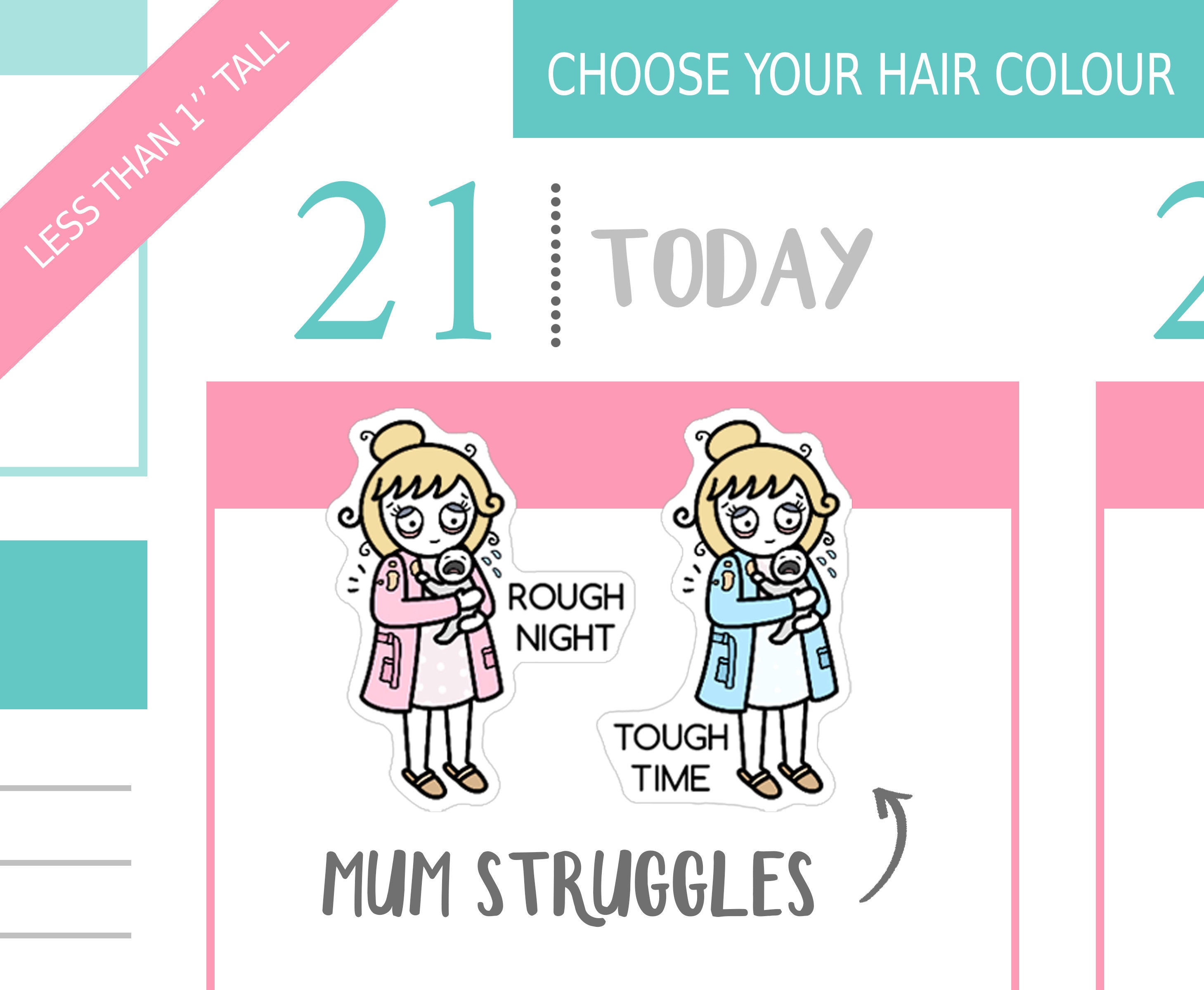 Buy 119 Tough Mum Days Planner Stickers Personalised Stickers Online in  India - Etsy