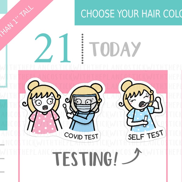 024 - Covid Test Planner Stickers, Personalised Stickers, Medical Stickers, Health Stickers, StickWithThePlanCo