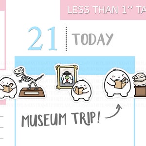 S_168 | Museum Visit Stickers,  Decorative Stickers, Tracker Stickers, Kawaii Stickers, Cute Stickers, Squidge Stickers