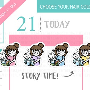 112 - Story Time Planner Stickers, Personalised Stickers, Mom Life Planner Stickers, Parenting Stickers, Baby Stickers, Mum Stickers