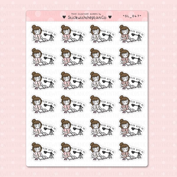 SL_047 - Plan With Me Planner Stickers, Character Stickers, Customisable Stickers, StickwiththeplanCo