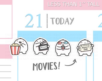 S_149 |  Cinema and Movies Stickers,  Decorative Stickers, Tracker Stickers, Kawaii Stickers, Cute Stickers, Squidge Stickers