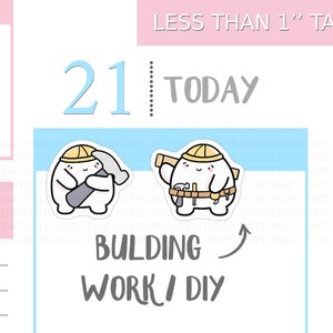 S_068 | DIY Planner Stickers,  Builder Stickers, Emoti Stickers, House Stickers, Kawaii Stickers, Tracker Stickers