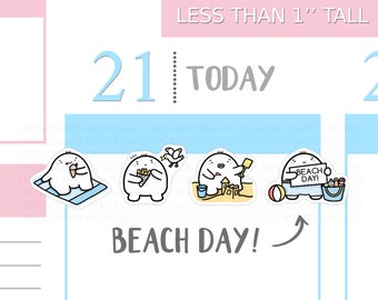 S_087 | Beach Day Planner Stickers,  Decorative Stickers, Emoti Stickers, Kawaii Stickers, Summer Stickers, Cute Stickers