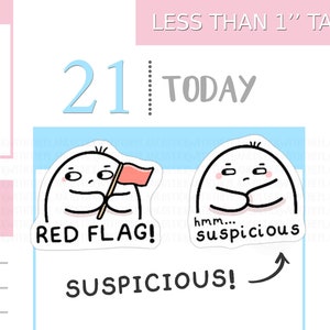 S_407 | Stickers planificateur de suspicion, Stickers émotions, Stickers Emoti, Stickers suspect, Stickers kawaii, Stickers mignons