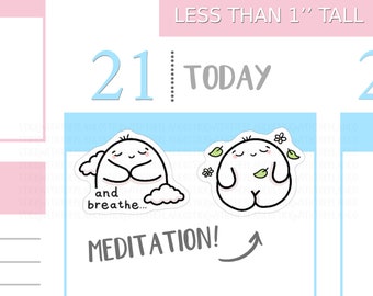 S_304 | Meditation Planner Stickers,  Decorative Stickers, Kawaii Stickers, Cute Stickers, Squidge Stickers