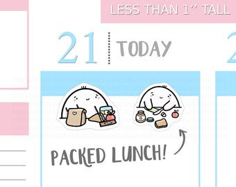 S_156 |  Packing Lunch Stickers,  Decorative Stickers, Tracker Stickers, Kawaii Stickers, Cute Stickers, Squidge Stickers