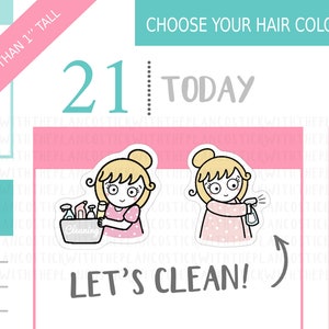 188 - Cleaning Time, Personalised Stickers, Chores Stickers, Life Stickers, Tracker Stickers, Reminder Stickers