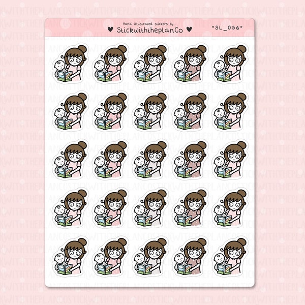 SL_056 - Storytime Planner Stickers, Character Stickers, Customisable Stickers, StickwiththeplanCo