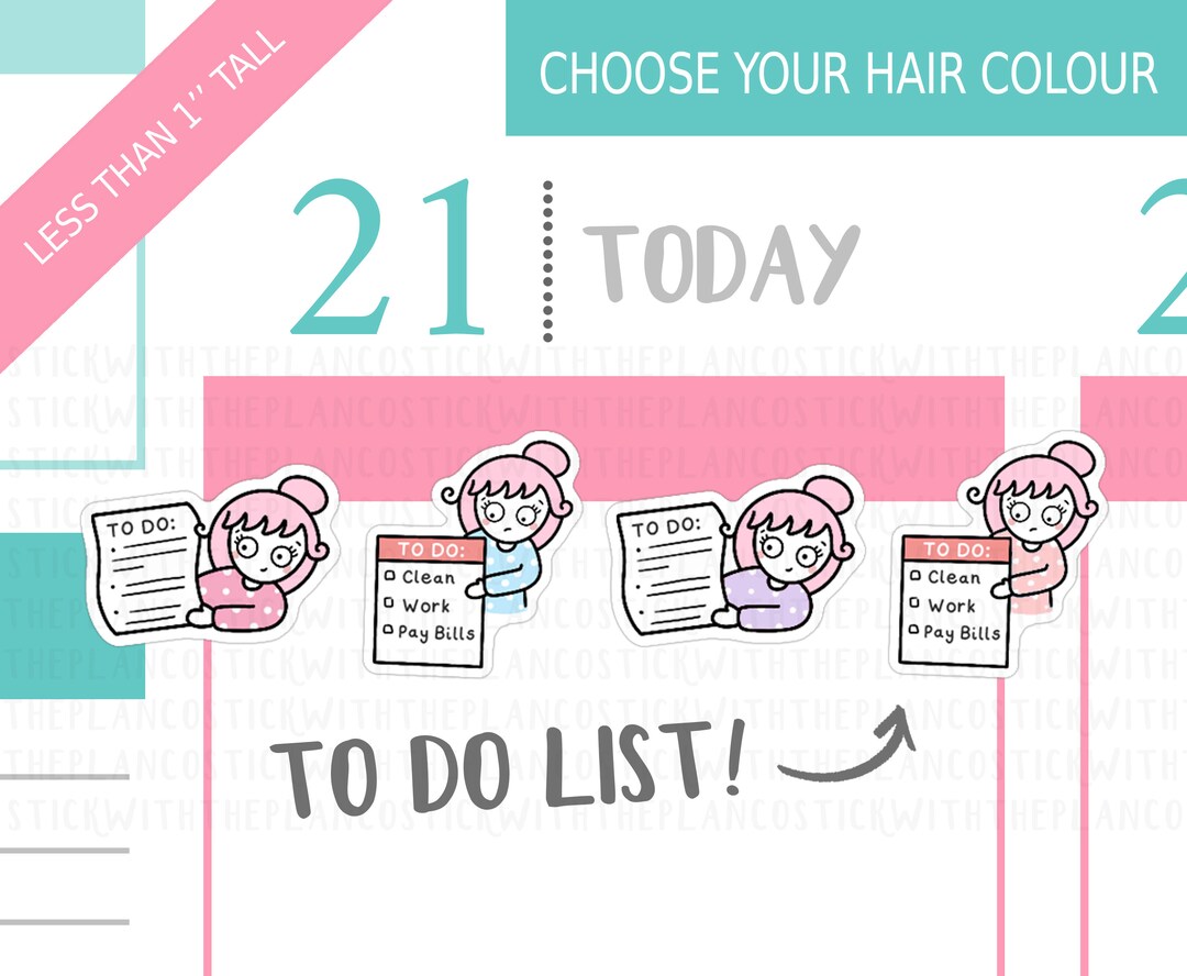 Topic List Sticker 243 - to Do List Planner Stickers, Personalised Stickers, Tracker ...