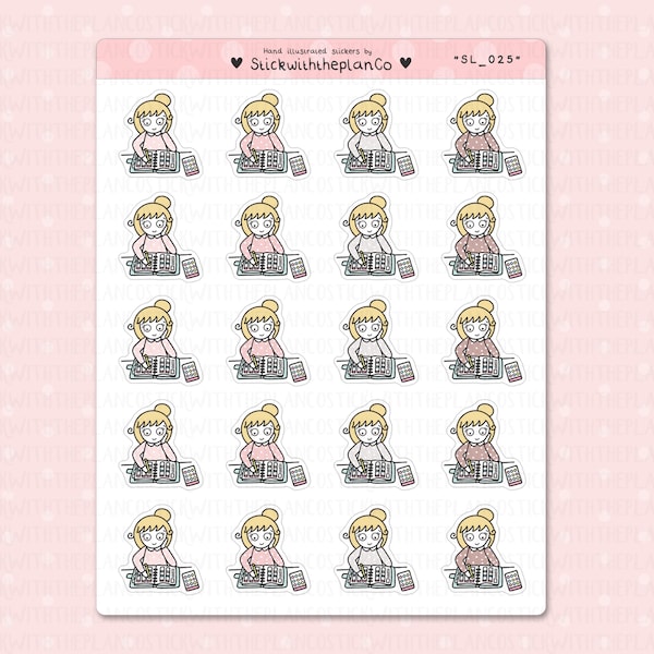 SL_025 - Planning Planner Stickers, Character Stickers, Customisable Stickers, StickwiththeplanCo