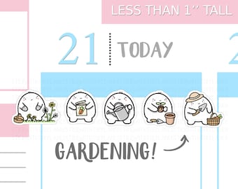 S_134 | Gardening Planner Stickers,  Decorative Stickers, Tracker Stickers, Kawaii Stickers, Cute Stickers, Squidge Stickers