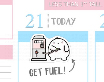 S_272 | Getting Fuel Stickers,  Decorative Stickers, Tracker Stickers, Kawaii Stickers, Cute Stickers, Squidge Stickers